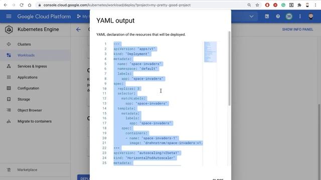 21. Generating Kubernetes Configuration using the GKE Console смотреть онлайн