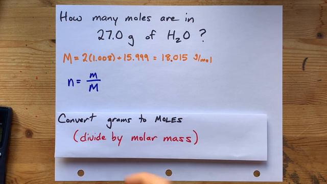 How many moles are in 27.0 g of H2O ? смотреть онлайн