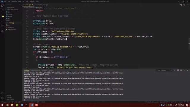 Petición HTTP con ESP8266 y PHP смотреть онлайн