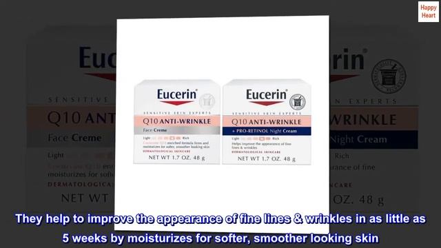 Eucerin Q10 Anti Wrinkle Face Cream Bundle, Day Cream And Night Cream For Face, 1.7 Ounce Pack Of 2