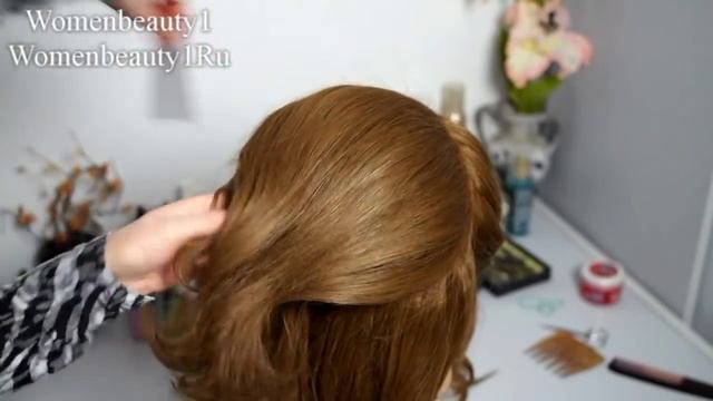 Вечерняя, свадебная, на выпускной, прическа с диадемой для длинных волос. смотреть онлайн