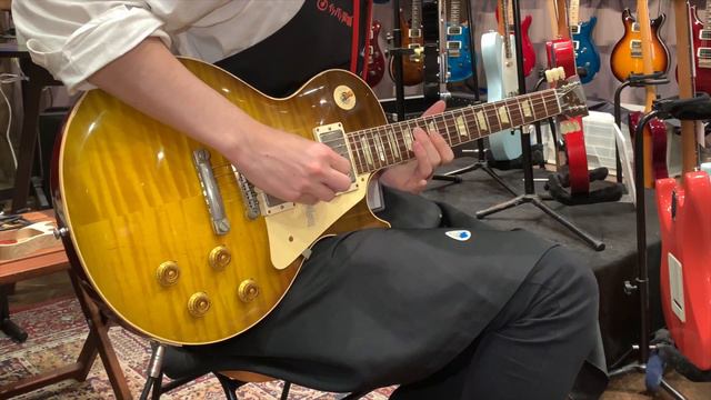 Gibson Custom Shop 60th Anniversary 1959 Les Paul Standard VOS Green Lemon Fade 【イシバシ楽器心斎橋店】 смотреть онлайн