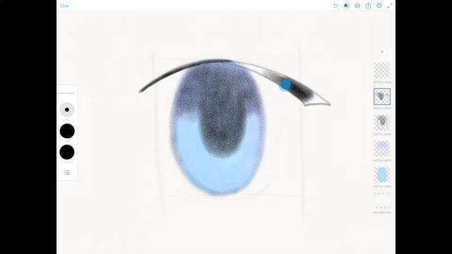 Speed painting:Manga eyes drawing in Adobe Photoshop Sketch for beginners смотреть онлайн