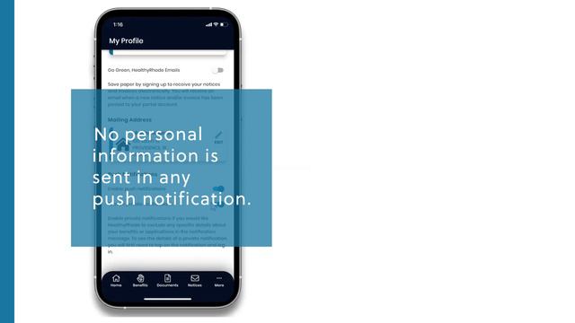 HealthyRhode App: Manage Push Notifications