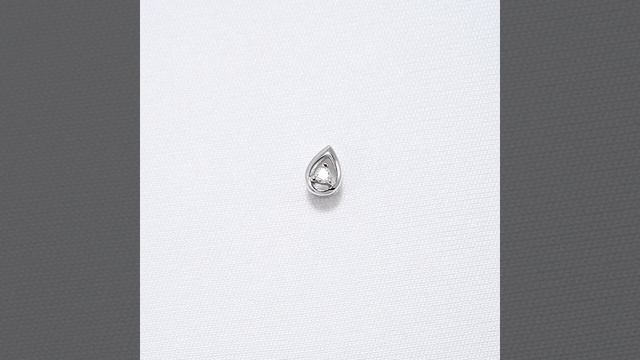 1030802- Подвеска-капля из белого золота с бриллиантом смотреть онлайн