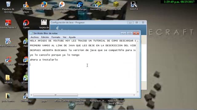 COMO DESCARGAR JAVA Y OPTIFINE PARA PC CON MINECRAFT смотреть онлайн
