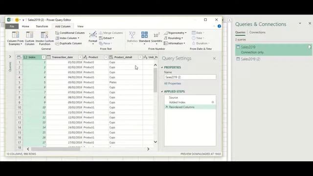 Add an Index to a Power Query data table in Excel смотреть онлайн