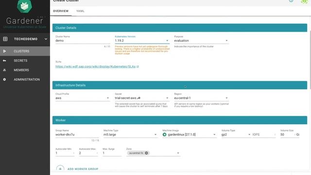 Universal Kubernetes Clusters at Scale with Project “Gardener” | SAP TechEd in 2020 смотреть онлайн
