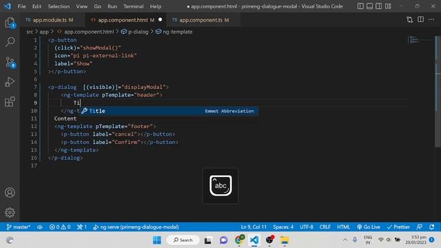 PrimeNG Dialog or Modal implementation in Angular смотреть онлайн