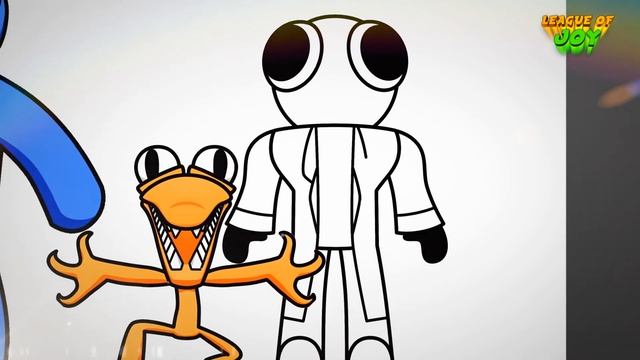 Drawing RAINBOW FRIENDS Characters - Drawing ROBLOX Characters - Blue Green Orange Purple Red смотреть онлайн