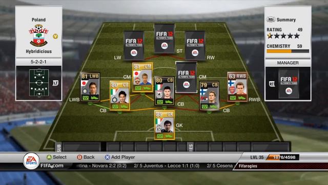FIFA 12 Ultimate Team - Hybridicious Ep.4 - Squad Builder + Goals смотреть онлайн