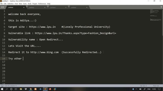LPU University Open Redirect Vulnerability poc | Lovely Professional University Open Redirect #Bug смотреть онлайн