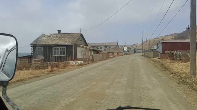 СЕЛО НОВОСИБИРСКОЕ (САХАЛИН). ПРОЕЗД ПО ЦЕНТРУ СЕЛА.