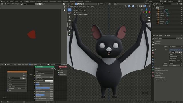 3D Cartoon Bat Texturing | Blender Timelapse | Part 2 смотреть онлайн