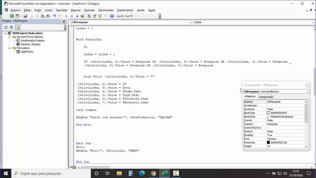 Formulário de Cadastro de Clientes com Excel VBA (COMPLETO e SIMPLES) смотреть онлайн