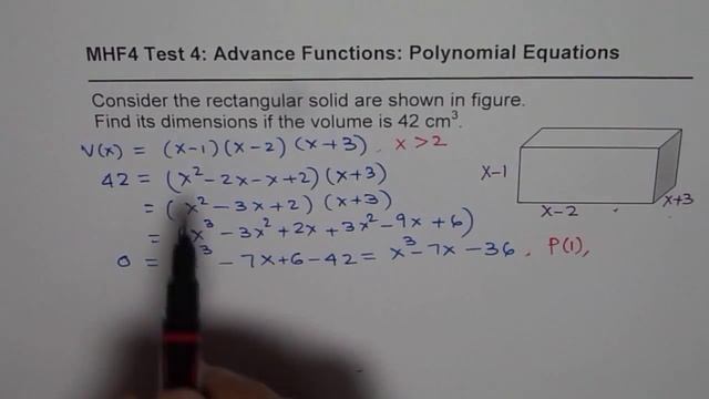 Find Dimension of Solid Box For Given Volume Polynomial Equations Application смотреть онлайн
