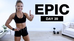 Caroline Girvan - Day 39 of EPIC _ NO JUMPING Full Body Workout with Dumbbells Trisets