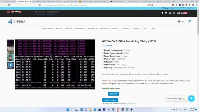 Nvidia CMP 100 HX GPU Ethereum Mining Leaks and Pricing! New Crypto Mining GPU! смотреть онлайн
