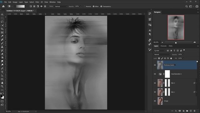 Photocopy Scan Lines Effect Photoshop Tutorial смотреть онлайн