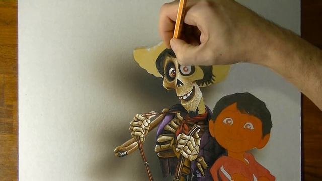 Drawing of Miguel & Hector from Coco Disney Pixar смотреть онлайн