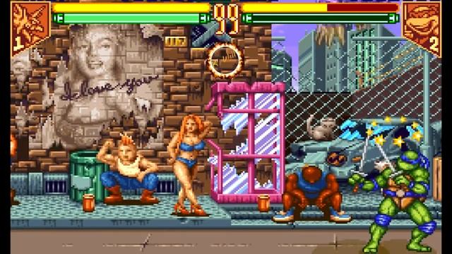 TMNT 100% Death Combos All Characters Teenage Mutant Ninja Turtles Tournament Fighters