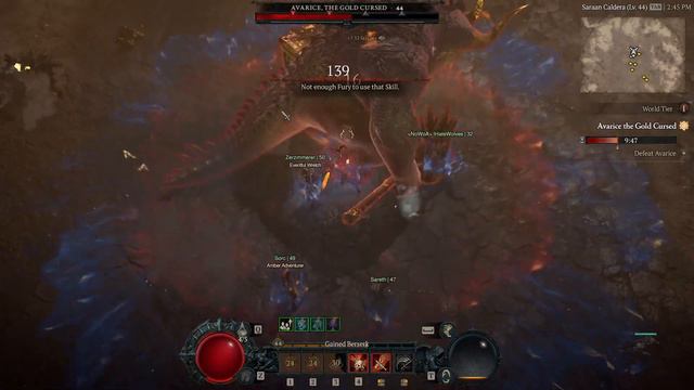 Diablo 4 - Avarice the Gold Cursed world boss fight. смотреть онлайн