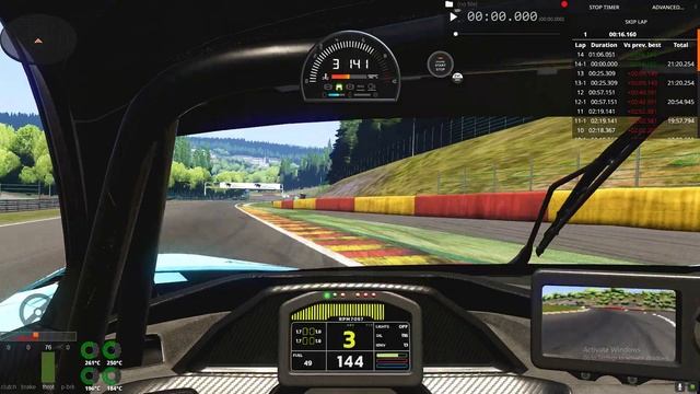 BeamNG-GT3 Laps SPA in 2.18.000 смотреть онлайн