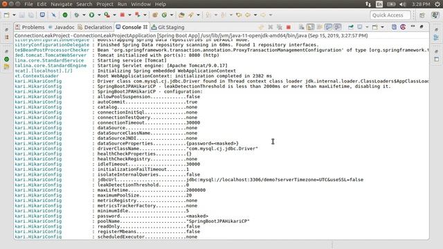 Spring Boot: Detecting Connection Leak смотреть онлайн
