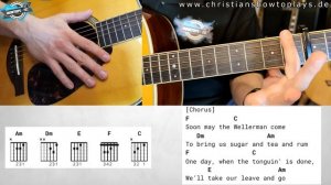 Wellerman - Nathan Evans (TikTok Shanty) Gitarren Tutorial + Tabs/Chords [4K60]