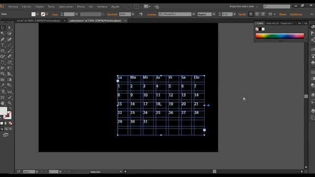 Como hacer un Calendario en Ilustrator FACIL 2024 смотреть онлайн