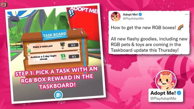 RGB PETS in ADOPT ME ✨ New RGB Box and Taskboard Rewards! (Roblox) смотреть онлайн