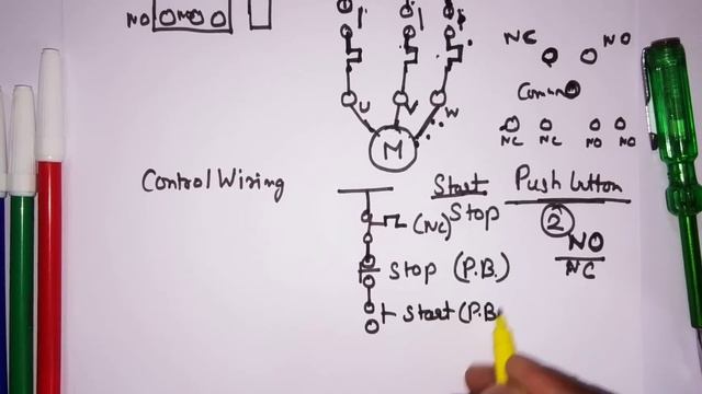 dol starter control and power wiring diagram in hindi | how to make direct online starter | electri смотреть онлайн