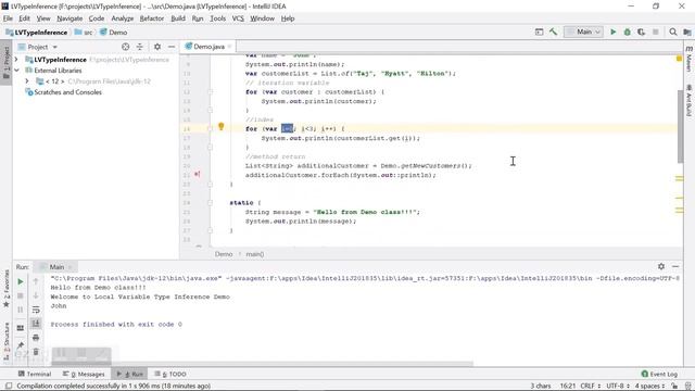 Java 10 - Local Variable Type Inference смотреть онлайн