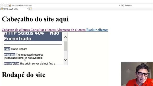 Aula 2 - Criação da página de abertura do site Java смотреть онлайн