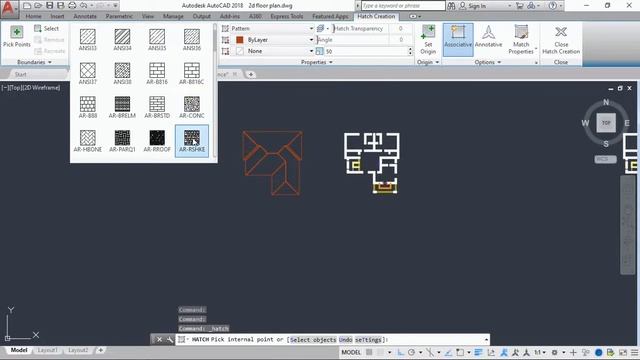 AutoCAD2021: How To Create Roof Plan in AutoCAD Part 2 смотреть онлайн