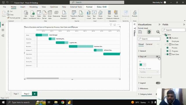 POWER BI | Gantt Chart in Custom Visual смотреть онлайн
