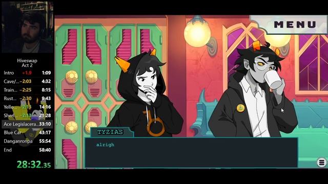 Hiveswap Act 2 Any% Glitchless Speedrun (56:42) смотреть онлайн