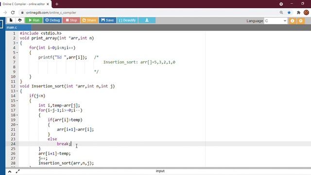 Insertion Sort Using loop and Recursion смотреть онлайн