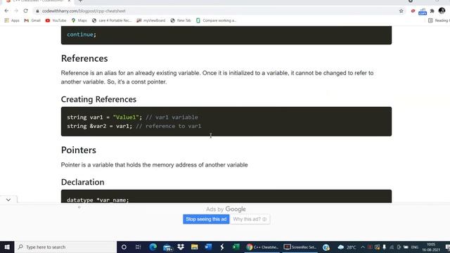 C++ Cheatsheet смотреть онлайн