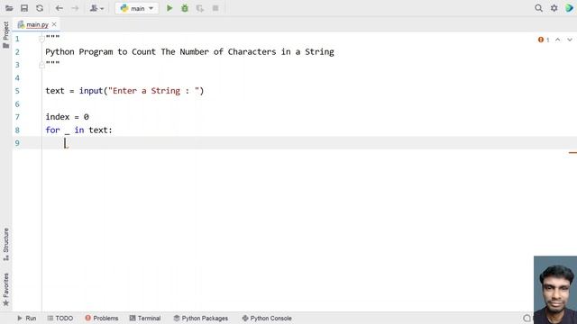 Python Program to Count The Number of Characters in a String смотреть онлайн