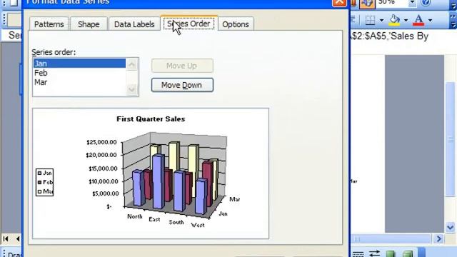 Excel 2003 Tutorial Changing the Data Series Plot Order Microsoft Training Lesson 22.9 смотреть онлайн