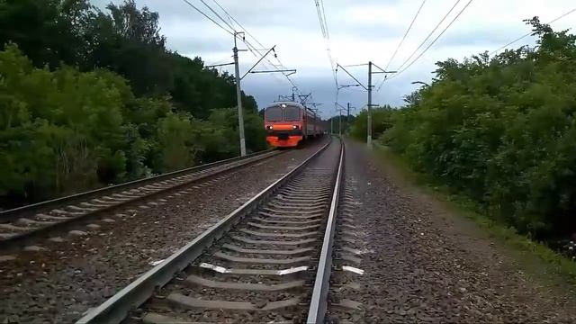 Электропоезд ЭД4М-0270. Перегон Хотьково-Сергиев Посад. смотреть онлайн