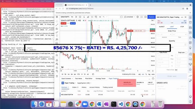 Python Trading Bot | Trading bot python tutorial | 4 lakhs + live trading profits смотреть онлайн