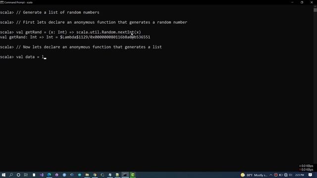 Scala Functional Programming - #62 - Anonymous function - Generate a random list of random elements смотреть онлайн