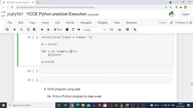 Python script to generate and print a dictionary that contains a number between in the form (a, aa) смотреть онлайн