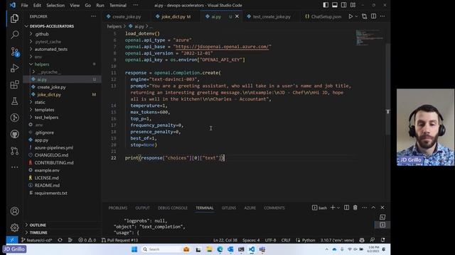 Integrating Open AI on Azure into a Python web app: OpenAI Hackathon смотреть онлайн