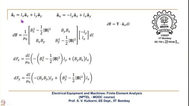 Week 8-Lecture 39 : Computation of Forces using Maxwell Stress Tensor смотреть онлайн