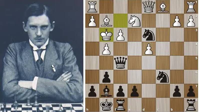 Александр Алехин громит противника Сицилианской защитой в 17 ходов! Шахматы. [Qd9q7rmvENw]