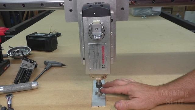 Spindle Mounted And First Cut - DIY CNC Router Part 9