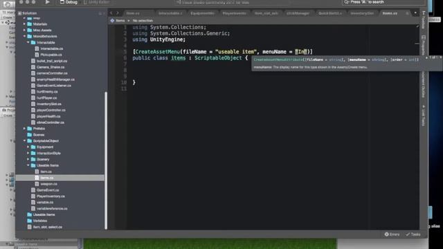 Inheritance for RPG game items (part 3: item scriptable object architecture) смотреть онлайн